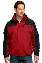 Jacket with NeOkla logo embroidery.